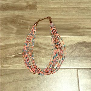 J Crew Multi Color Beaded Necklace